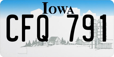 IA license plate CFQ791