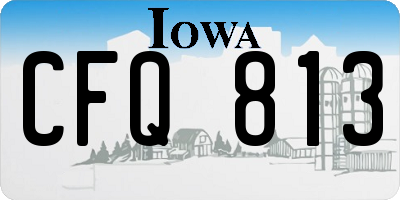 IA license plate CFQ813