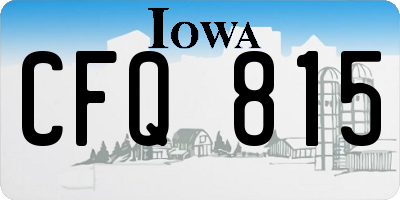 IA license plate CFQ815