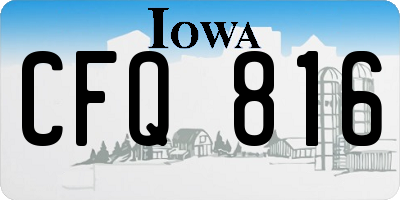 IA license plate CFQ816