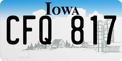 IA license plate CFQ817