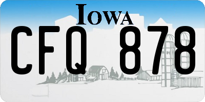 IA license plate CFQ878