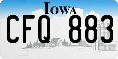 IA license plate CFQ883