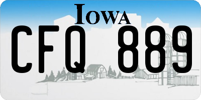 IA license plate CFQ889