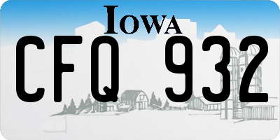 IA license plate CFQ932