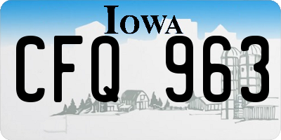 IA license plate CFQ963
