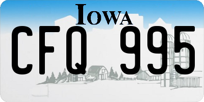 IA license plate CFQ995