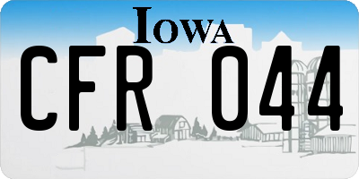 IA license plate CFR044