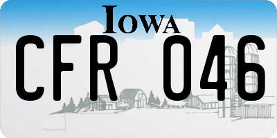 IA license plate CFR046