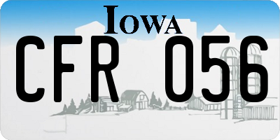 IA license plate CFR056