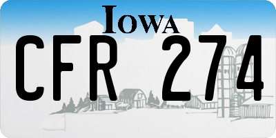 IA license plate CFR274