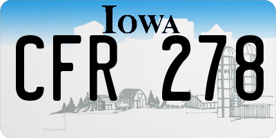 IA license plate CFR278