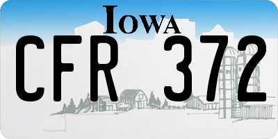 IA license plate CFR372
