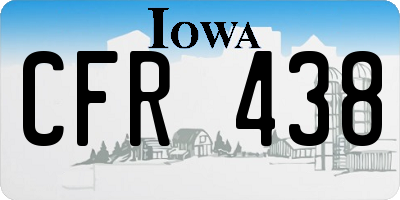 IA license plate CFR438