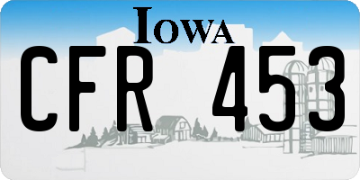 IA license plate CFR453