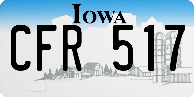 IA license plate CFR517