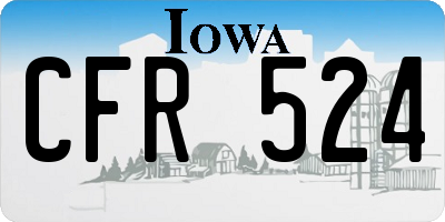 IA license plate CFR524
