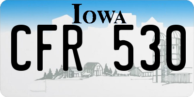IA license plate CFR530
