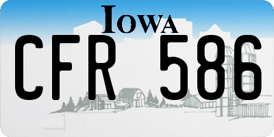 IA license plate CFR586