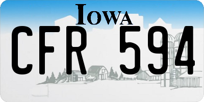 IA license plate CFR594