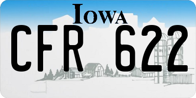 IA license plate CFR622