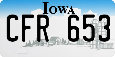 IA license plate CFR653
