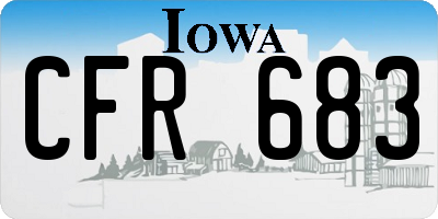 IA license plate CFR683