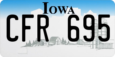 IA license plate CFR695