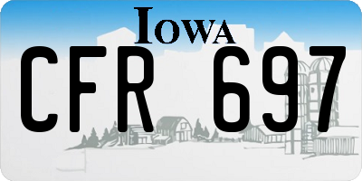 IA license plate CFR697