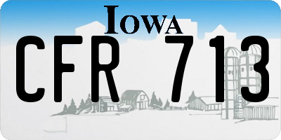 IA license plate CFR713