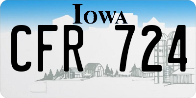 IA license plate CFR724