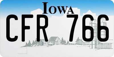 IA license plate CFR766