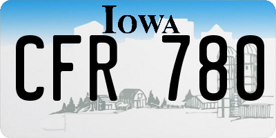 IA license plate CFR780