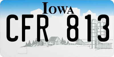 IA license plate CFR813