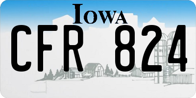IA license plate CFR824