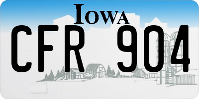 IA license plate CFR904