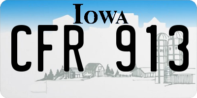 IA license plate CFR913