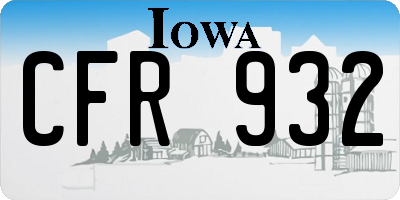 IA license plate CFR932