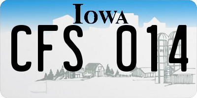 IA license plate CFS014