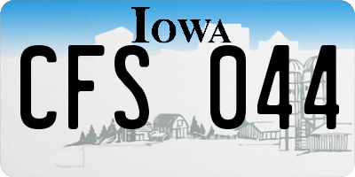 IA license plate CFS044