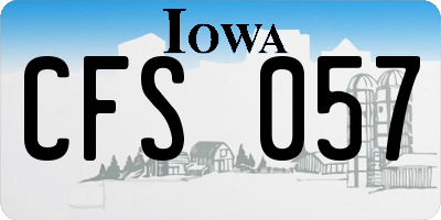 IA license plate CFS057