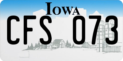 IA license plate CFS073