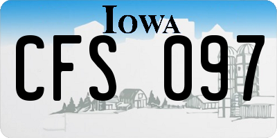 IA license plate CFS097