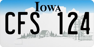 IA license plate CFS124