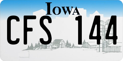 IA license plate CFS144