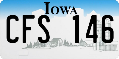 IA license plate CFS146