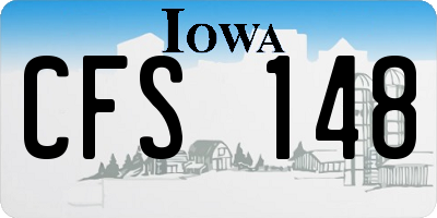 IA license plate CFS148
