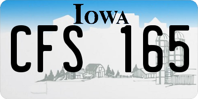 IA license plate CFS165