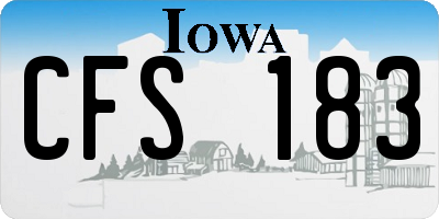 IA license plate CFS183