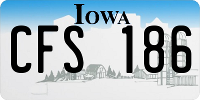 IA license plate CFS186